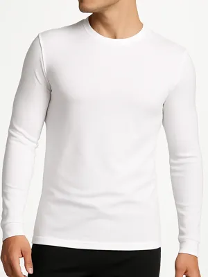 Boru Bamboo 2-pack heren shirt lange mouw - Bamboe ondershirts met ronde hals - Aansluitend