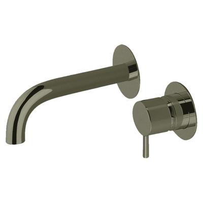 Salenzi Wastafelkraan Afbouwdeel Giro Gegalvaniseerd Geborsteld Messing Zwart Chroom