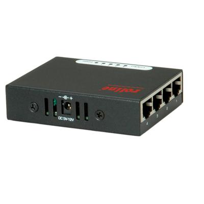 ROLINE Gigabit Ethernet Switch, Pocket, 4-Poorts ROLINE Gigabit Ethernet Switch, Pocket, 4-Poorts