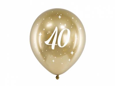 Glossy Ballonnen 40 goud (6st)