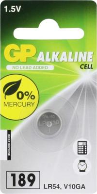 GP Knoopcel LR54 1.5 V 1 stuk(s) Alkaline GP189ASTD981C1 GP Knoopcel LR54 1.5 V 1 stuk(s) Alkaline GP189ASTD981C1