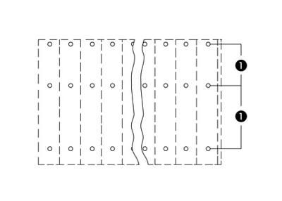 WAGO 737-108 Drie niveau klem 2.50 mm² Aantal polen 24 Grijs 24 stuk(s)