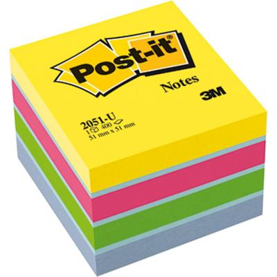 Post-it Plaknotitiekubus 2051-U 51 mm x 40 mm Ultrablauw, Ultra-geel, Ultra-groen, Ultra-roze 400 vellen Post-it Plaknotitiekubus 2051-U 51 mm x 40 mm Ultrablauw, Ultra-geel, Ultra-groen, Ultra-roze 400 vellen