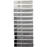 Creativ Company Gallery soft pastel set zwart/wit harmonie, 12st. - thumbnail