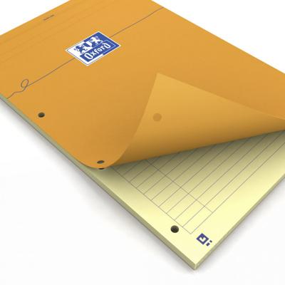 Cursusblok Oxford Orange Notepad A4+ lijn 4-gaats 160 pagina&apos;s 80gr oranje