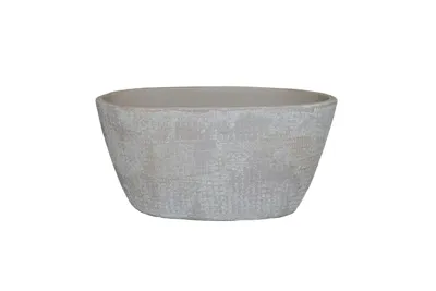 Pot kobe ovaal 29x15x14cm zand/beige Pot kobe ovaal 29x15x14cm zand/beige