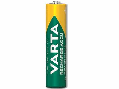 Varta RECH.AC.PowerAAA550mAh Bli 4 Oplaadbare AAA batterij (potlood) NiMH 550 mAh 1.2 V 4 stuk(s) Varta RECH.AC.PowerAAA550mAh Bli 4 Oplaadbare AAA batterij (potlood) NiMH 550 mAh 1.2 V 4 stuk(s)
