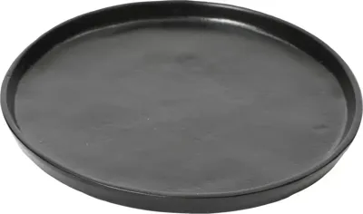 Decoris decoratiebord aluminium rond 35x2.5cm zwart
