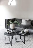 DTP Home Bijzettafel 'Neptunes' Teakhout, 40cm, kleur Zwart - thumbnail