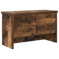 Wandgemonteerde kapstok met plank Gerookt eiken 50 x 20 x 30 cm - thumbnail