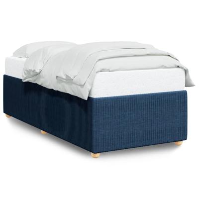 Bedframe zonder matras 80x200 cm stof blauw