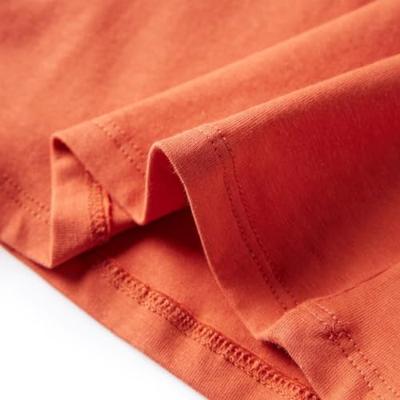 Kindershirt met lange mouwen kattenprint 128 oranjebruin - thumbnail