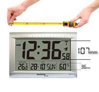 Techno Line WS 8009 Wandklok Zendergestuurd 4.3 cm x 410 mm x 270 mm x 43 mm Zilver - thumbnail