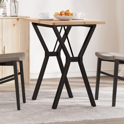 Eettafel Y-frame 80x50x75,5 cm massief grenenhout en staal