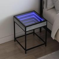 Nachtkastje met Infinity LED 40x40x51 cm grijs sonoma eiken - thumbnail