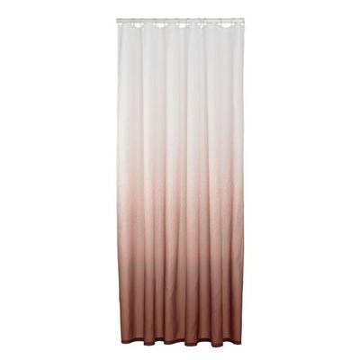 Douchegordijn Sealskin Blend 180x200 cm Polyester Donkerroze / Wit