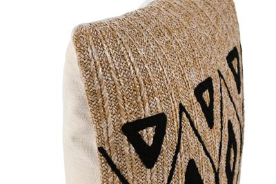 Kussen Home ESPRIT Zwart Natuurlijk 42 x 15 x 42 cm