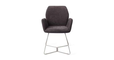 Jesper Home Eetkamerstoel 'Misaki' Beehive Steel, kleur Almost Black