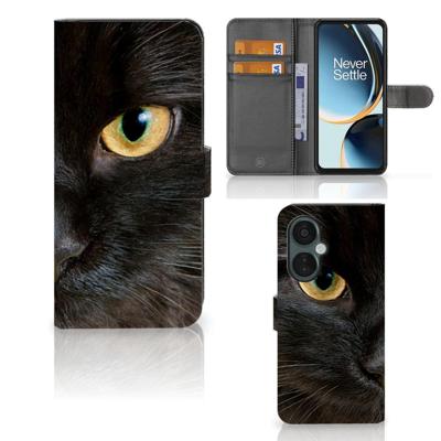 OnePlus Nord CE 3 Lite | Telefoonhoesje | Met pasjeshouder | Zwarte Kat