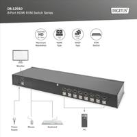 Digitus DS-12910 KVM-switch Rack-montage Zwart - thumbnail