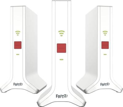 AVM WiFi-versterker FRITZ!Mesh Set 4200 3er-Set 20003107 LAN 10/100/1000 MBit/s Mesh-compatible AVM WiFi-versterker FRITZ!Mesh Set 4200 3er-Set 20003107 LAN 10/100/1000 MBit/s Mesh-compatible