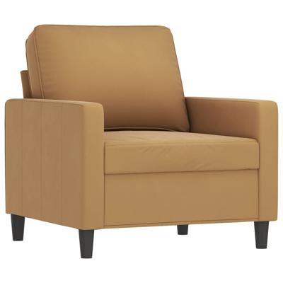 4-delige Loungeset met kussens fluweel bruin - thumbnail