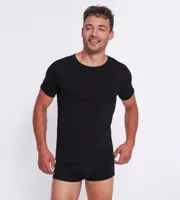 2-pack Go Abc heren T-shirts Korte mouw - Ronde hals - Mannen ondershirt elastisch katoen - - thumbnail