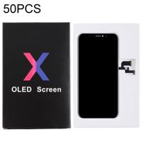 50 PCS LCD-scherm en Digitizer wit zwart kartonnen doos verpakking voor iPhone X - thumbnail