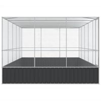 Volière met verlengstuk 518x307x212 m staal zilverkleurig - thumbnail