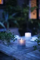 Lilly Glass 10 cm - donker grijs zandstraal en print - thumbnail