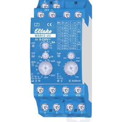 Eltako 22500501 MSR12-UC Multifunctioneel sensorrelais 24 V 1 stuk(s) Tijdsduur: 0.1 - 14400 s 2x NO Eltako 22500501 MSR12-UC Multifunctioneel sensorrelais 24 V 1 stuk(s) Tijdsduur: 0.1 - 14400 s 2x NO