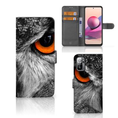 Xiaomi Redmi Note 10/10T 5G | Poco M3 Pro | Telefoonhoesje | Met pasjeshouder | Uil