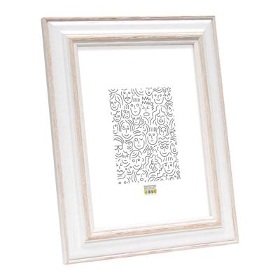 Deknudt Fotokader wit met naturelkleurig accent 18x24 S221H1 Deknudt Fotokader wit met naturelkleurig accent 18x24 S221H1