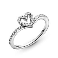 Pandora Wish 199302C01 Ring Sparkling Wishbone Heart Maat 48 - thumbnail