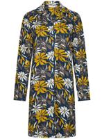 Duurzaam doorknoopnachthemd okergele bloemen - thumbnail
