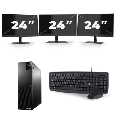 Lenovo ThinkCentre M93p USFF - Intel Core i7-4e Generatie - 16GB RAM - 256GB SSD - Windows 10 + 3x 24 inch Monitor Lenovo ThinkCentre M93p USFF - Intel Core i7-4e Generatie - 16GB RAM - 256GB SSD - Windows 10 + 3x 24 inch Monitor
