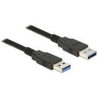Delock 85061 USB-kabel USB 3.2 Gen1 USB-A stekker, USB-A stekker 1.50 m Zwart - thumbnail