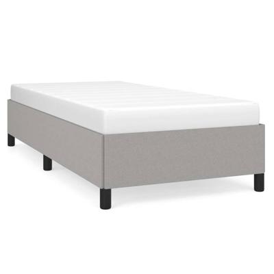 Bedframe zonder matras 90x200 cm stof lichtgrijs