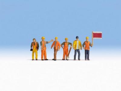 NOCH 36277 N Spoorwegarbeiders figuren Geverfd, Staand