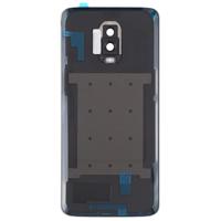 Originele batterij achtercover met camera lens voor OnePlus 6T (Frosted zwart) - thumbnail