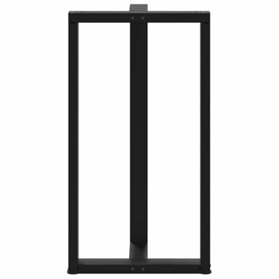 Bartafelpoten 2 st T-vormig 60x35x(110-111) cm staal zwart