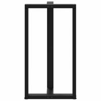 Bartafelpoten 2 st T-vormig 60x35x(110-111) cm staal zwart - thumbnail