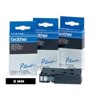 Brother TC-291 Labeltape Kunststof Tapekleur: Wit Tekstkleur: Zwart 9 mm 7.7 m - thumbnail
