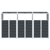 Containerberging voor 3 containers 216x81x115cm staal antraciet - thumbnail