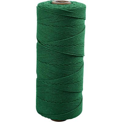 Creativ Company Macramé koord, l: 315 m, dikte 1 mm, dunne kwaliteit 12/12, groen, 220 gr/ 1 bol