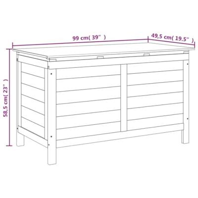 Tuinbox 99x49,5x58,5 cm massief vurenhout antracietkleurig - thumbnail