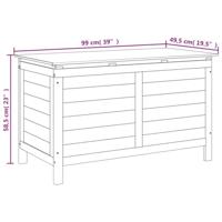 Tuinbox 99x49,5x58,5 cm massief vurenhout - thumbnail