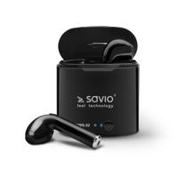 SAVIO TWS-02 Draadloze Bluetooth-hoofdtelefoon, Zwart - thumbnail
