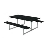 Picknicktafel Hout en Staal Basic Zwart - thumbnail