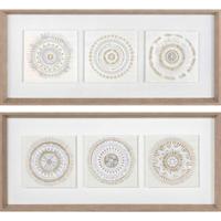 Schilderij DKD Home Decor 61 x 3,8 x 26 cm 63,5 x 4 x 28,6 cm Cirkels Scandinavisch (2 Stuks) - thumbnail